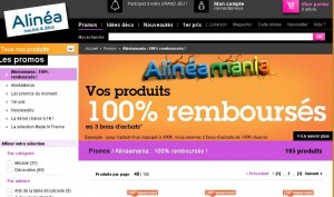 105 articles 100% remboursés en 3 bons d’achats sur le site Alinea ( meuble , deco )