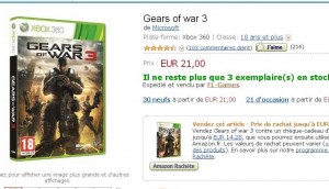Jeu Gears of war 3 pour xbox à 23.35 euros au lieu de plus de 35 généralement