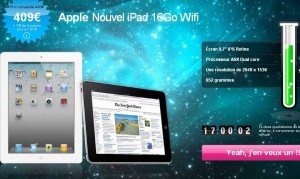Nouvel Ipad 16go wifi à 416 euros port inclu .. uniquement le 17/09 … TERMINE