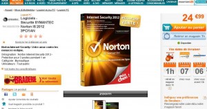 Norton Internet Security 2012 3 postes / 1 an à moins de 25 euros livraison incluse