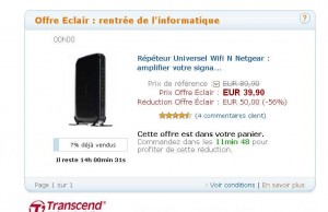 39.90 euros port inclu le repeteur wifi n netgear en vente eclair uniquement le 4 septembre