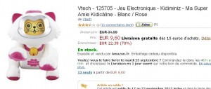 jouet electronique vtech kidiminiz à moins de 10 euros contre au moins le double ailleurs TERMINE