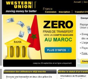 Western Union : transfert gratuit d’argent vers le  Maroc jusqu’au 30 septembre