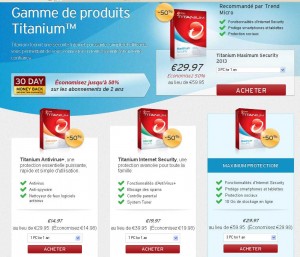 Antivirus Titanium : 19.97 euros pour 3 pc durant 1 an ..