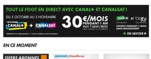 canal plus et canalsat à 30€ par mois durant 1 an jusqu’au 5 novembre .. TERMINE