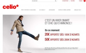 Celio .. 20 euros de remise pour 100 d’achat, 50 pour 200 .. jusqu’au 17 octobre
