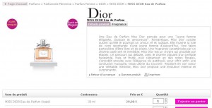 Eau de parfum Miss Dior Cherie à 29 euros (voire moins ).. faire vite