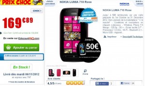 Nokia Lumia 710 qui revient à 119 euros