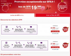 10€ de remise sur les abonnements BOX SFR .. à partir de 19.99 euros par mois