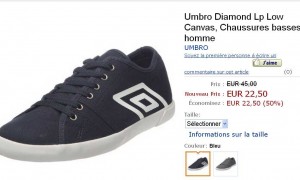 Chaussures  Umbro Diamond Lp Low à 22.50 euros port inclu .. TERMINE