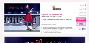 20 euros le bon d’achat de 40 valable dans les magasins courir