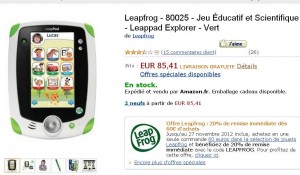Tablette Leappad explorer de leapfrog à 68 euros port inclu .. le 27/11 uniquement