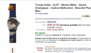 Montre enfants trendy kiddy à 14.95 euros en vente flash