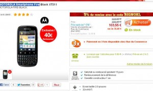 Smartphone android  Motorola Fire qui revient à 63 euros