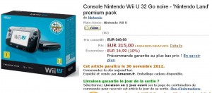 Wii U 32go nintendo land à 315 € , 349.99 avec en plus Super Mario bros U
