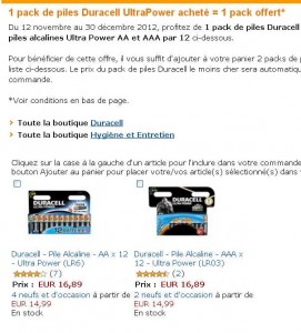 24 piles duracell Ultra Power aa ou aaa à 16.89 euros port inclu