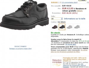 Chaussures Caterpilar Fenton à 50,40 euros contre le double ailleurs