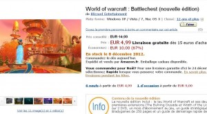 Moins de 5 euros le jeu World of Warcraft battlechest …