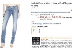 Jeans Levi’s Femmes à 40.87 euros