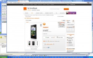 Telephone Wifi Lg T385 à moins de 20 euros en formule sans engagement
