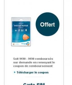 Kit 3g prépayé de connexion à internet qui revient à 0 euros après remboursement .. jusqu’au 31/12