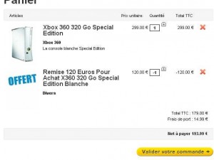 214 euros port inclu la console Xbox360 320go + forza4 + gear of war3  .. encore disponible