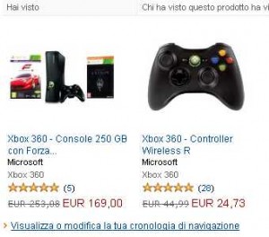 198.5 euros Console Xbox360 250go Forza4 –  Skyrim + une manette supplementaire ..