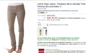 Pantalon Calvin Klein Femmes à moins de 40 euros