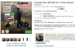 Pack Xbox360 250go + Forza Horizon à 209 euros
