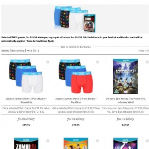 45 euros un Jeu WII U + 3 boxers pour hommes