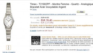 Bon plan montres : timex femme à 23.64 euros,  … 6 janvier dernier jour