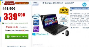 PC Portable Hp Compaq qui revient à moins de 290 euros jusqu’au 13 janvier