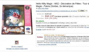 Peluche Hello Kitty à moins de 3 euros … TERMINE