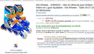 Des rollers pour enfants autour de 10 euros