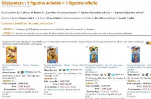 Skylander : 1 figurine achetée = 1 figurine offerte jusqu’au 16 fevrier