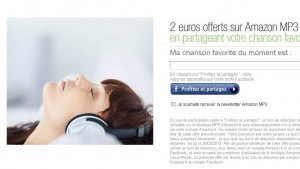 2 euros offerts pour acheter des musiques mp3 sur amazon