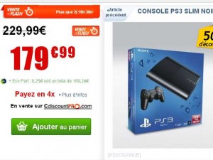 Console Sony PS3 12go à moins de 180 euros livraison incluse
