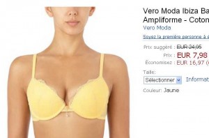 Soutien gorge vero moda à moins de 10 euros port inclu