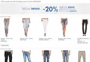 20 pourcent de remise sur des jeans sur amazon jusqu’au 24 mars