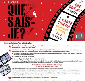 que sais je , offre cinema