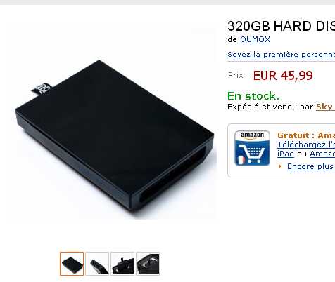 Disque Dur Officiel Microsoft Xbox 360 - 20 Go - Occasion Fonctionnel