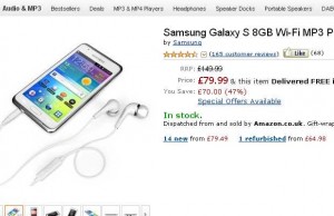 baladeur Galaxy S wifi 4.2 à 102 euros contre entre 145 – 170 ailleurs