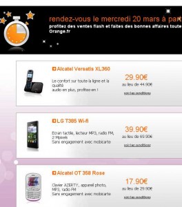 vente flash orange 20 mars