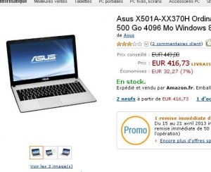 PC portable Asus Core i3 à 366 euros port inclu