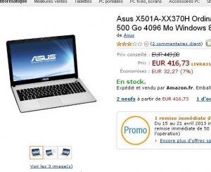 PC portable Asus Core i3 à 366 euros port inclu