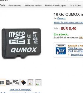 carte mémoire micro sd qmox