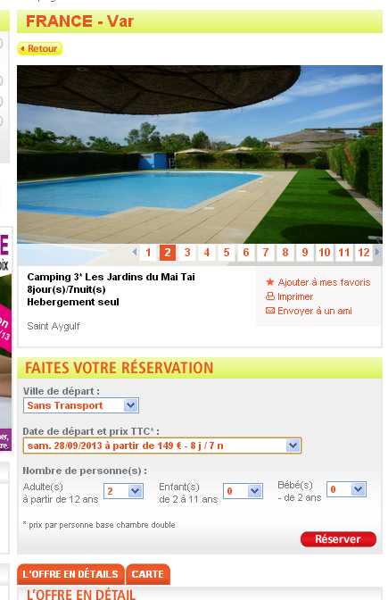 camping, roquebrune pas cher