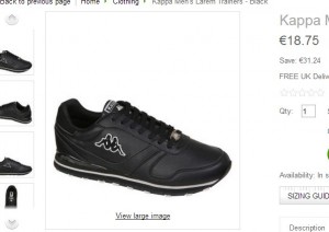 Basket Kappa à moins de 19 euros