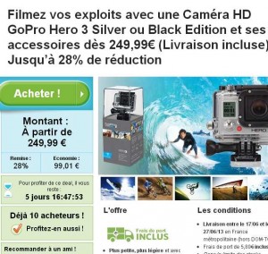 caméra go pro hero3