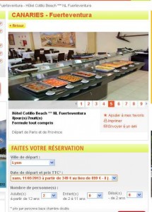 349 euros le séjour en all inclu à fuerteventura depart le 11/05 de Lyon , 399 le 18/05 depuis Lyon, Paris
